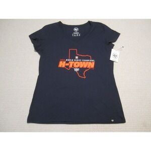 Houston Astros Shirt Womens‎ Large Blue Slim Fit 2017 Baseball World Champions